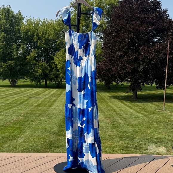 Flying Tomato Elegant Blue Floral Maxi Dress - Picture 3 of 5